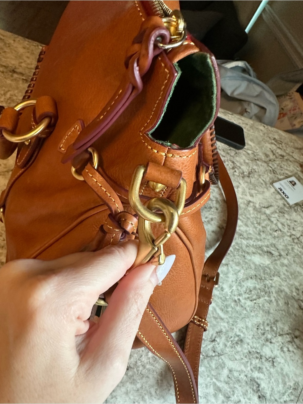 DOONEY & BOURKE FLORENTINE MEDIUM SATCHEL ! - Picture 9 of 10